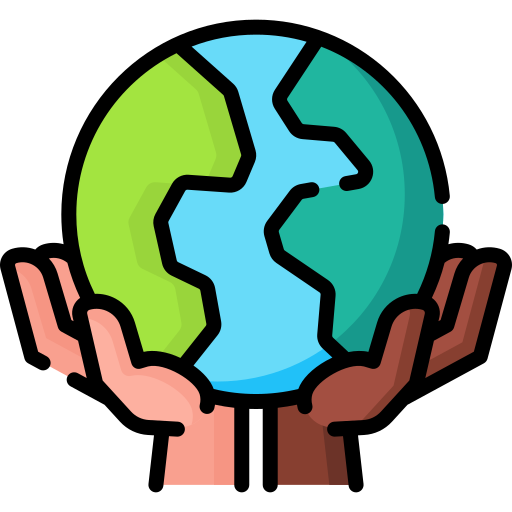 Diversity hands holding world globe
