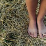 young woman's bare feet