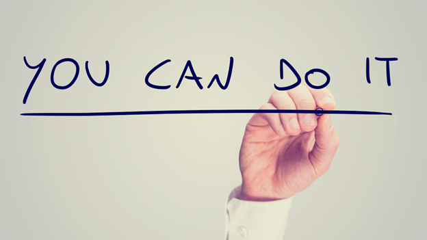 Freepik photo: man writing "you can do it"